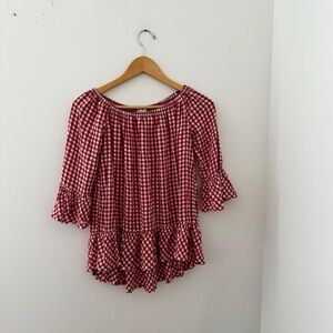 Red Gingham Top